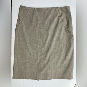 Women’s Pencil Skirt, Size 4, Tan/Brown Pin Stripes, Classic, by NY & Co.